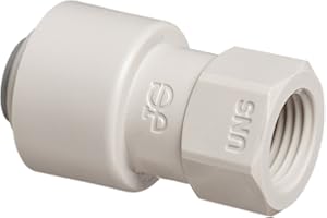 John Guest Acetal Copolymer Tube Fitting, Tap Adaptor, 1/4" Tube OD x 7/16"-24 UNS (Pack of 10)