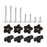 POWERTEC 71121V T Track Knob Kit w/Threaded Knobs