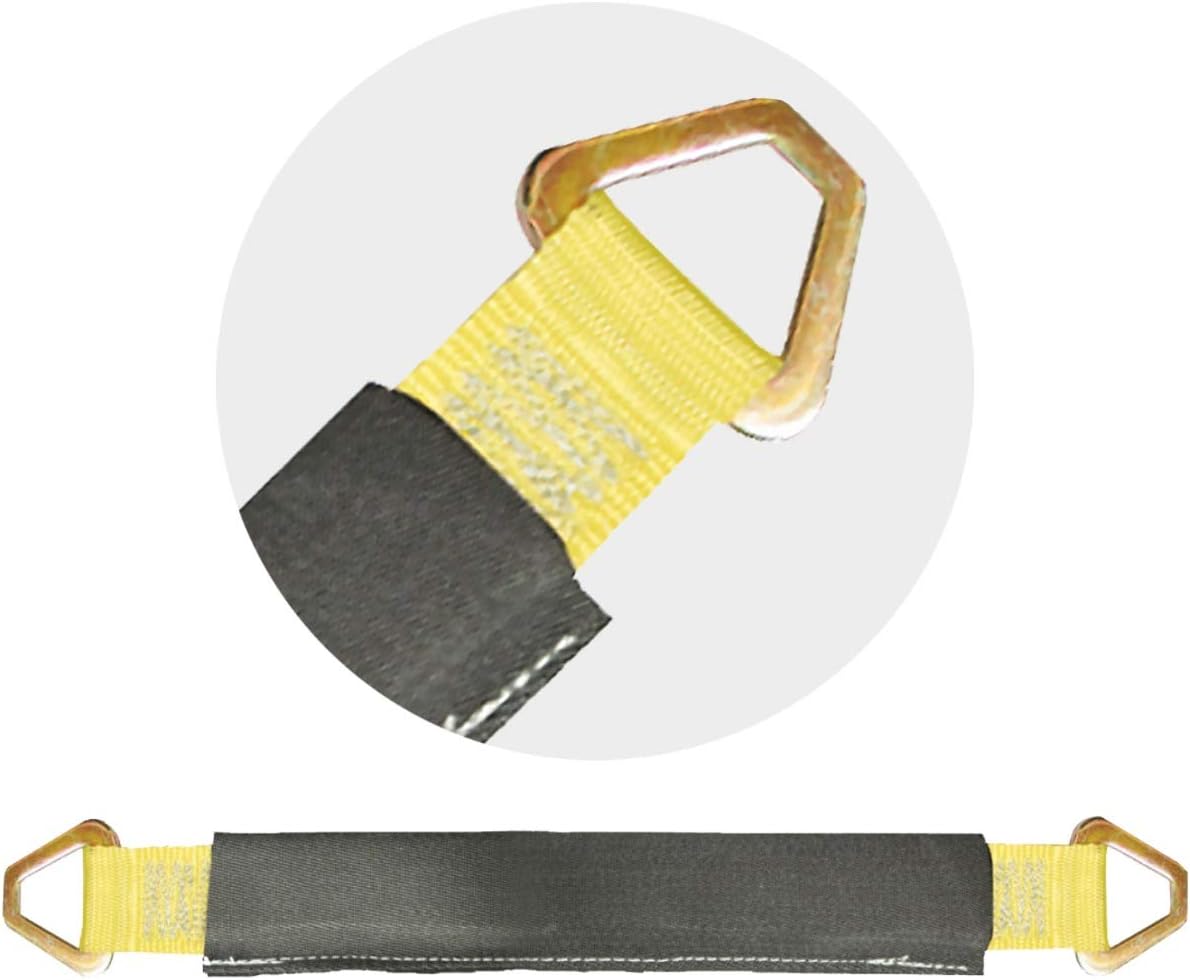 VULCAN Car Tie Down Axle Strap with Wear Pad 3Ply Stiff