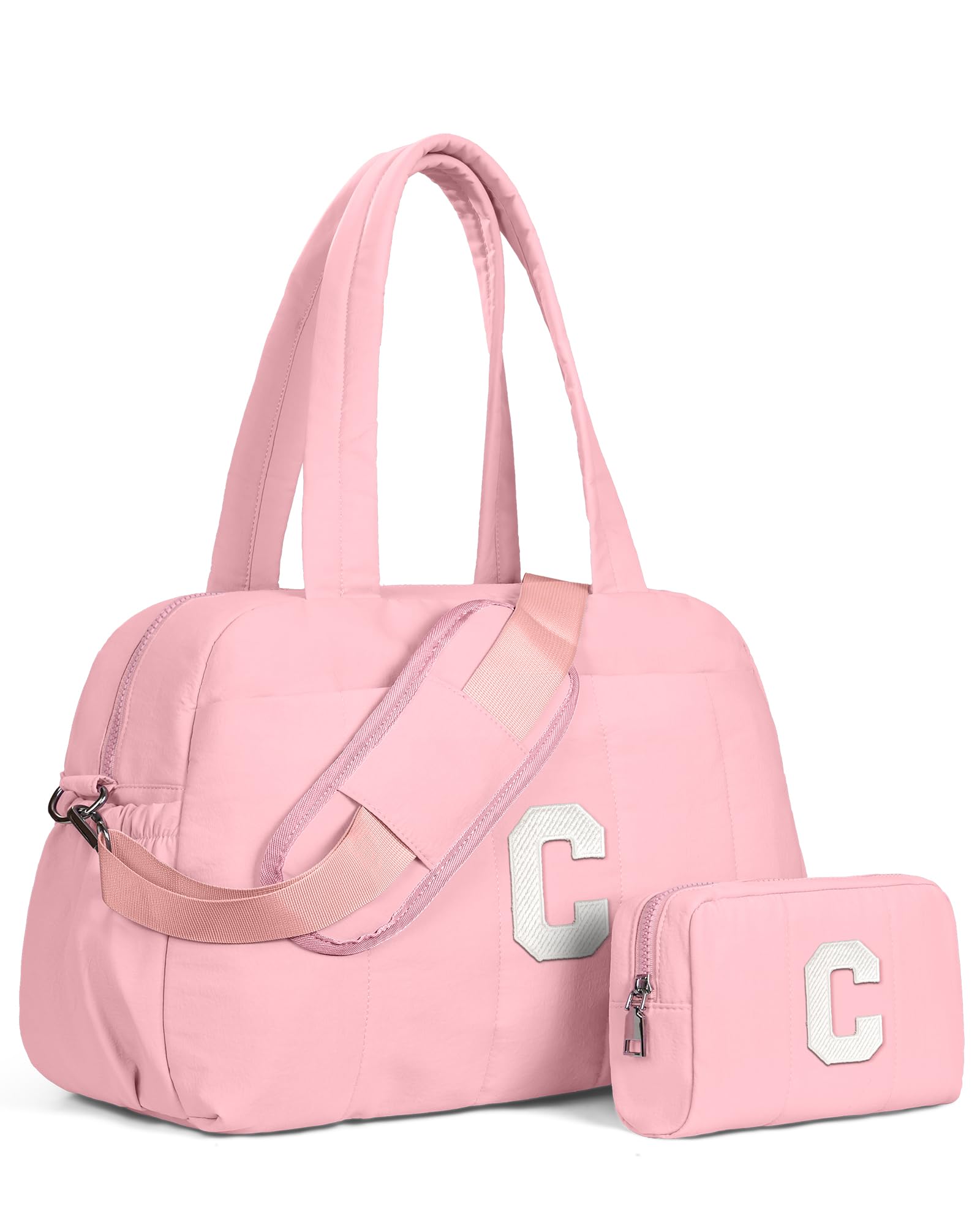 Photo 1 of ***(Missing makeup bag)***Vogewood Gifts for Daughter, Duffle Bag for Travel, Teen Girl Gifts Trendy Stuff?Initial Overnight Bag with Wet Pocket?Lightweight Travel Bags Personalized Gym Tote with Makeup Pouch