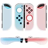 TNP Gel Guards with Thumb Grips Caps Works for Nintendo Switch Joy-Con Grip - Protective Case Covers Anti-Slip Ergonomic Ligh