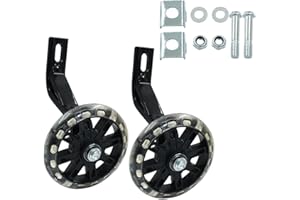 Murtenze 1 Pair of Children's Bicycle Auxiliary Wheel Bicycle Accessories, Flash Silent Training Wheels for 12" Training Wheels Kids Bike Wheel