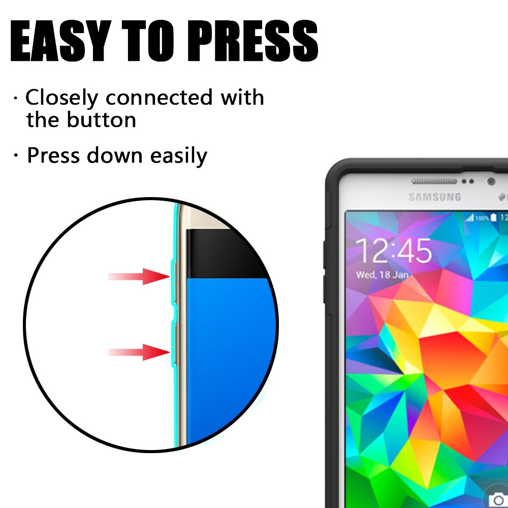 Galaxy ON5 Case, UrSpeedtekLive [Shock Absorption] Dual Layer Heavy Duty Protective Silicone Plastic Case Cover for Samsung Galaxy On5 - Black