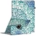 Fintie iPad Pro 12.9 Case - 360 Degree Rotating Stand Case with Smart Protective Cover Auto Sleep / Wake Feature for Apple Pro 12.9 (1st Gen 2015) / iPad Pro 12.9 (2nd Gen 2017), Emerald Illusions