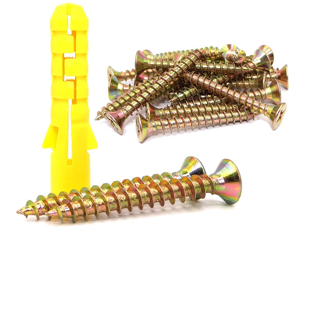 200 Sets Qrity Wood Screw and Anchor Kit, Frame Fixings