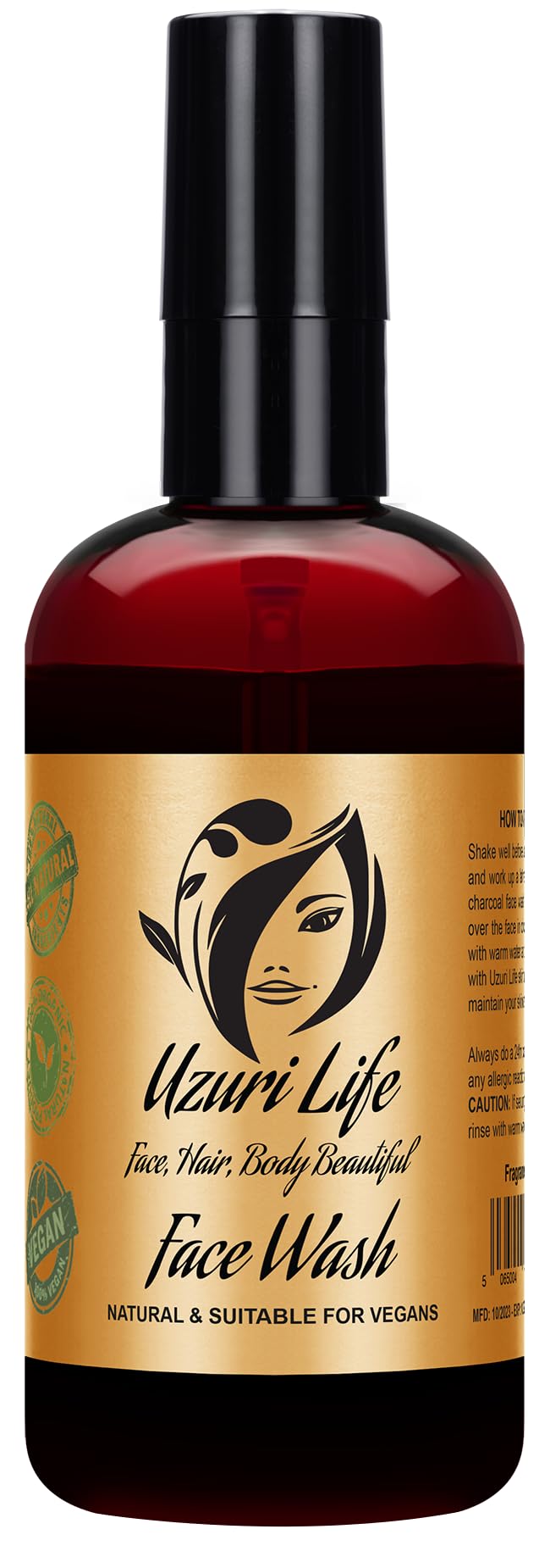 Charcoal Face Wash - Pollution Detox Activated, Acne & Ageing, All Skin Cleanser 100ML