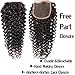 Beauty Forever Hair Unprocessed Brazilian Virgin Curly Hair Weave 3 Bundles with 1piece Free Part Lace Closure 100% Human Hair Extensions Natural Color (22 24 26 +20closure)