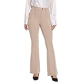 VIMPEP 27"/29"/31" Women's High Rise Pull On Bootcut Dress Pants Flare Work Yoga Pants with Pockets Business Slacks B101