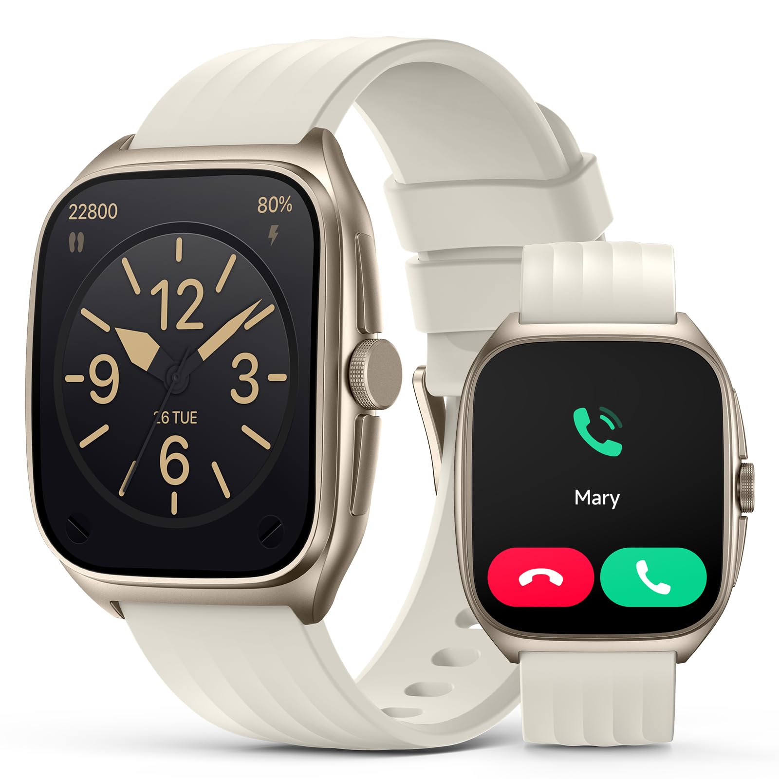 Photo 1 of 2025 SOUYIE Smart Watch for Men and Women with SOS Emergency Alert, 1.85" AMOLED Fitness Tracker with 100+ Sports Modes, Heart Rate, SpO2, Sleep Monitor, IP68 Waterproof, Compatible Android and iPhone