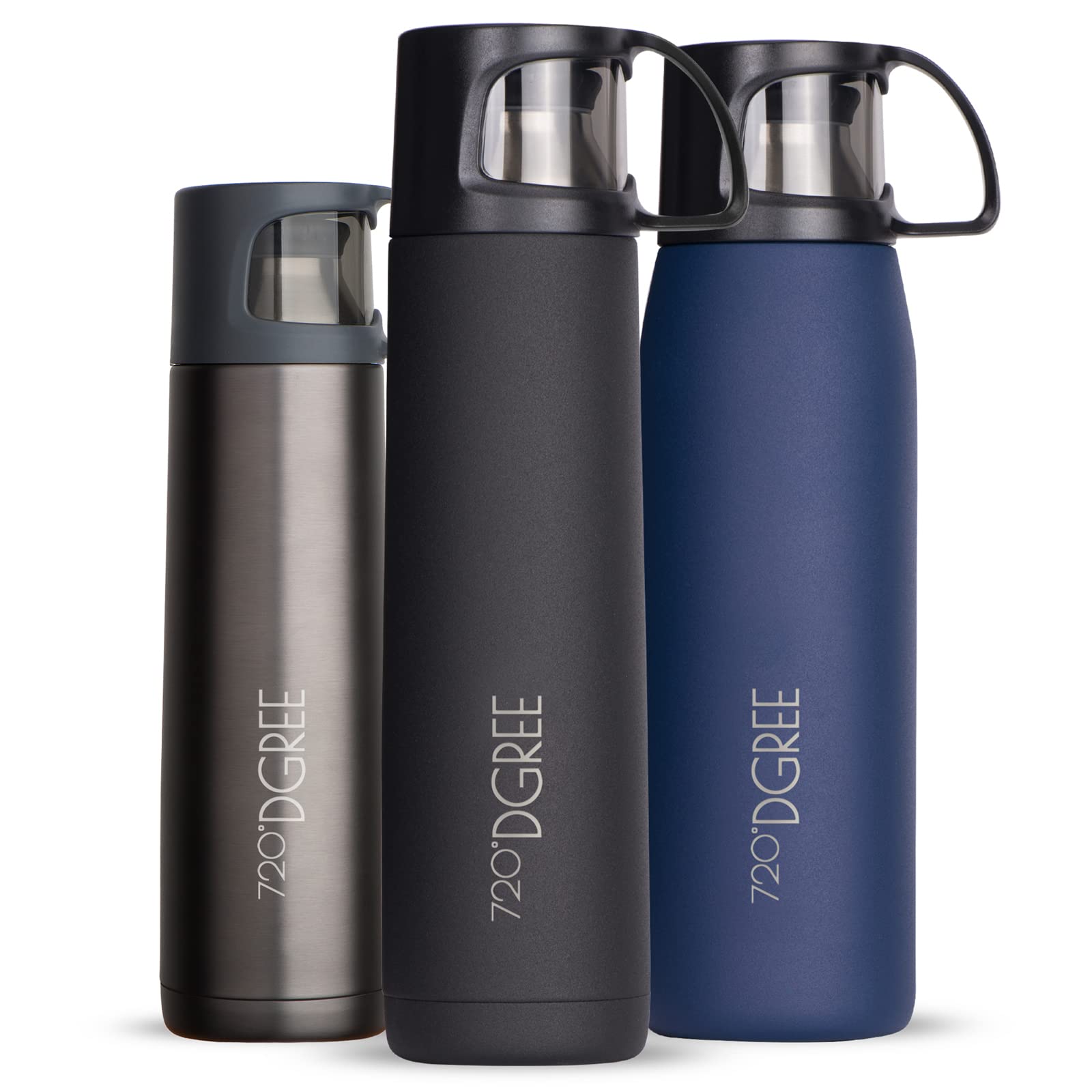720°DGREE Thermo Flask “Follow“ - 450ml, 700ml, 1l - Your Lifestyle Stainless Steel Flask - Double-Walled, Vacuum Insulated Thermo Bottle with Cup - Enjoy Your Hot Bervages, Coffee, Tea Everywhere