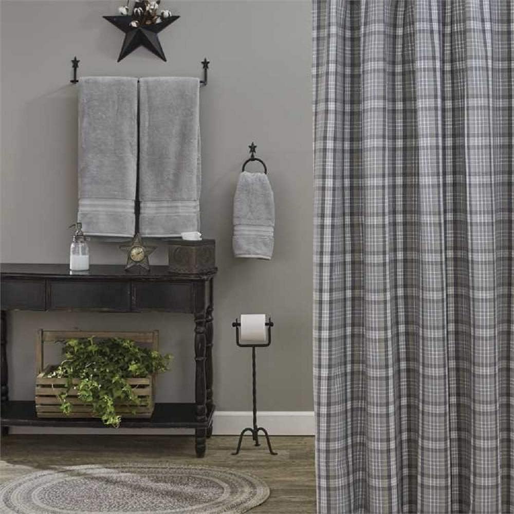 Park Designs Hartwick Shower Curtain - Gray