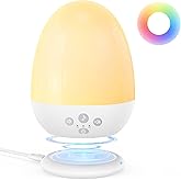 JolyWell Baby Night Lights for Kids, Rechargeable Portable Egg Light, Stepless Dimming, 3 Color Temperatures, 18 Sleep White 