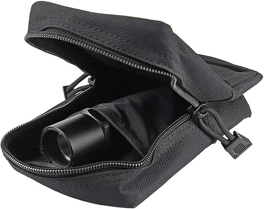 FUNANASUN 2 Pack Molle Pouches - Tactical Compact Water-Resistant EDC Pouch (2 Pack-Black + Water Bottle Pouch) : Sports & Outdoors