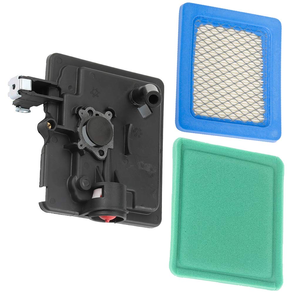 Carkio Compatible with Flat Air Filter Cartridge Pre Filter 795259 Air Cleaner Primer Base Compatible with Briggs & Stratton 792040 691753 496116 Lawn Mower