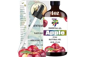 GV77ZF Apple Fresh Essential Oil 4 Fl Oz (120Ml) - Pure and Natural Fragrance Oil Apple Fresh Oil for Diffuser,Humidifier,Skincare,Home Fragrance,Cleaning,Personal Care,Massage,DIY Candle,DIY Soap