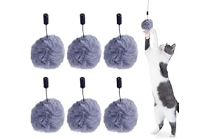 Shoyisenka 6 Pcs Cat Tree Replacement Parts, Interactive Cat Ball Toy Replacement, Hanging Kitty Dangling Toy for Scratching 