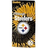 Northwest NFL Pittsburgh Steelers Unisex-Adult Beach Towel, 30" x 60", Psychedelic