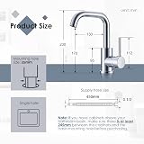 Peppermint Mono Basin Mixer Tap Chrome 360° Swivel Swan Neck Bathroom Sink Taps view 8