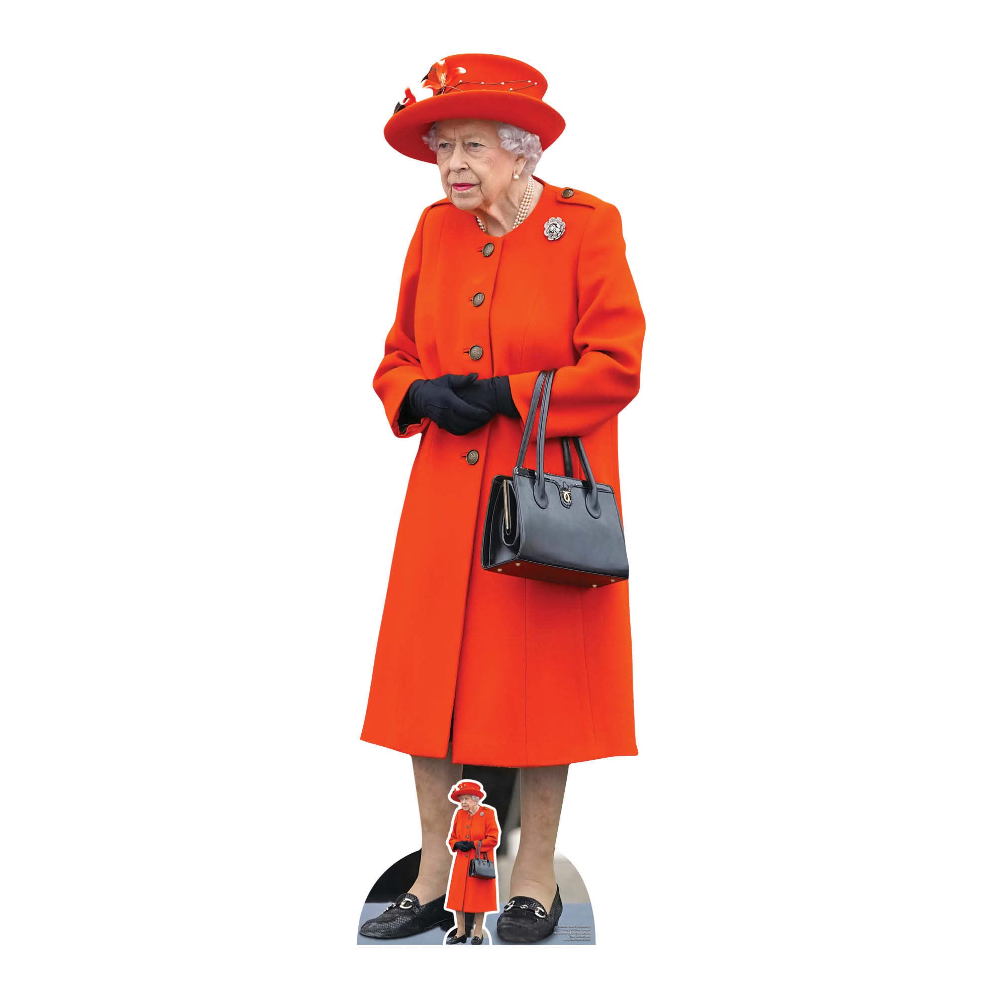 STAR CUTOUTS SC4065 Queen Elizabeth II Platinum Jubilee Red Hat Lifesize Cardboard Cutout With Free Mini, Regular