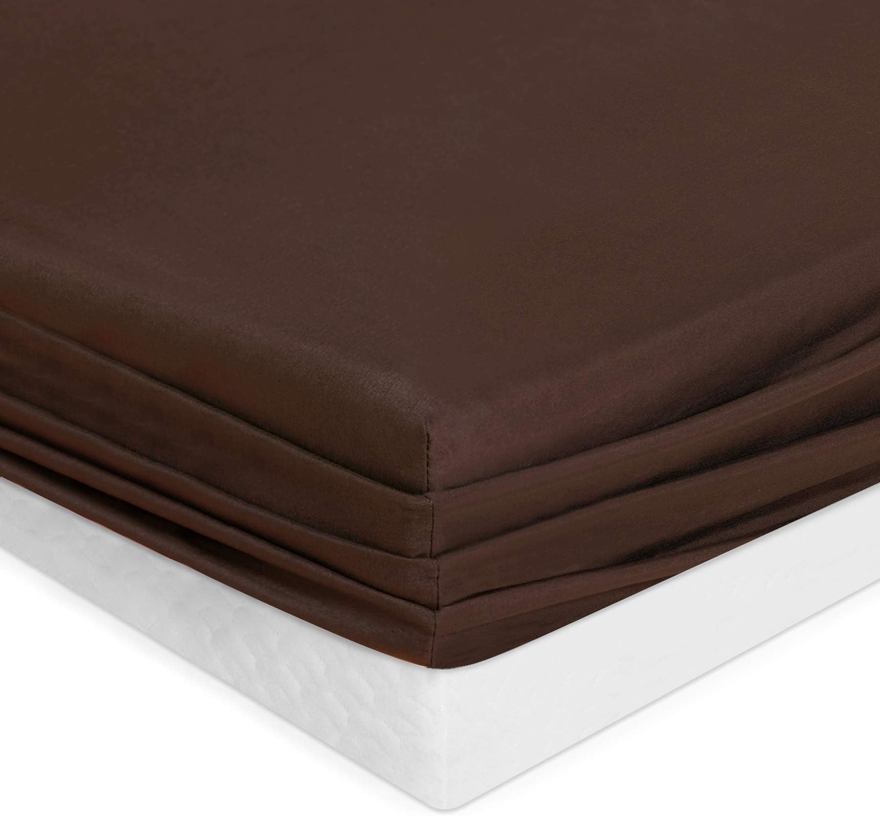 Joywell Bedding Fitted Sheet Super Soft Microfiber Microfiber Fabric Elastic Deep Pocket - Wrinkle, Fade, Stain Resistant, Coffee, Full