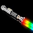 ELESKOCO Xenopixel Lightsaber, Motion Control Luke Dueling Light Sabers with 34 Sound Fonts & Custom Fonts | Smooth Swing Infinite Color Changing Luke Sabers, Preminum Aluminum Hilt for Adults Teens