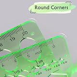 RIVIEVAL 2 Pcs Circle & Geometric Stencils Plastic Drawing Templates Green view 3