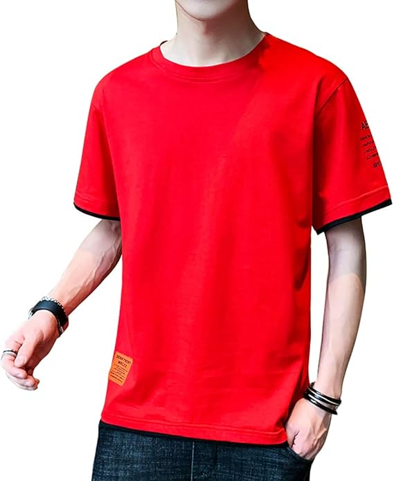 Amazon Tシャツ メンズ 半袖 夏服 無地 8色 丸襟 快適 カットソー スポーツシャツ 服 シャツ カジュアルシャツ 夏 おしゃれ Tシャツ カットソー 通販