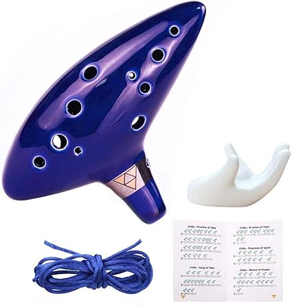 Ocarina 12 Trous Alto C Legende De Zelda Ocarina Avec Support Livre De Musique Cou Cordon Ocarina Ceramique Comme Excellent Souvenir De Zelda Bleu Fonce Amazon Fr Cuisine Maison