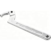 Chrome Vanadium C Pin Spanner Adjustable Hook Wrench, Square Head 51-121mm