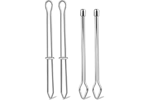 JIUZI Drawstring Threader Tool, 4 Pack Metal Bodkin for Reinserting Lost Drawstrings - Quick Rope & Elastic Insertion for Hoodies, Sweatpants, Jackets, Shorts