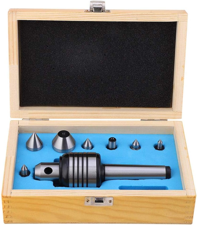 【𝐄𝐚𝐬𝐭𝐞𝐫 𝐏𝐫𝐨𝐦𝐨𝐭𝐢𝐨𝐧 】 Lathe Live Center Set,MT3 Live Center Set High Accuracy 40Cr with 7Pcs Replaceable Heads for Lathe Machine 【Christmas Gifts, New Year's Gifts】