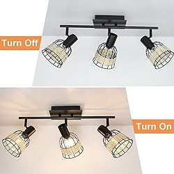 Depuley Vintage Track Ceiling Spotlight, 3-Head