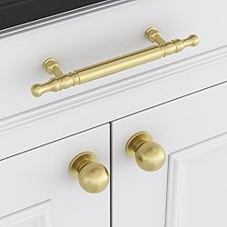 homdiy 10 Pack Matte Gold Cabinet Pulls Kitchen