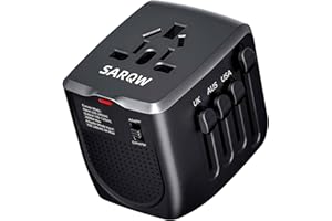 SARQW Travel Converter Adapter Voltage Converter That Steps Down 220 Volts to 110 Volts for use in Over 200 Countries,Including The U.S., U.K., Europe, and Australia