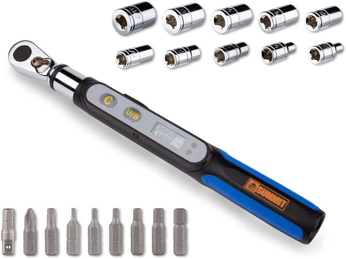 Summit Tools Mini Digital Torque Wrench (BMS2020CNS) with Bit Set