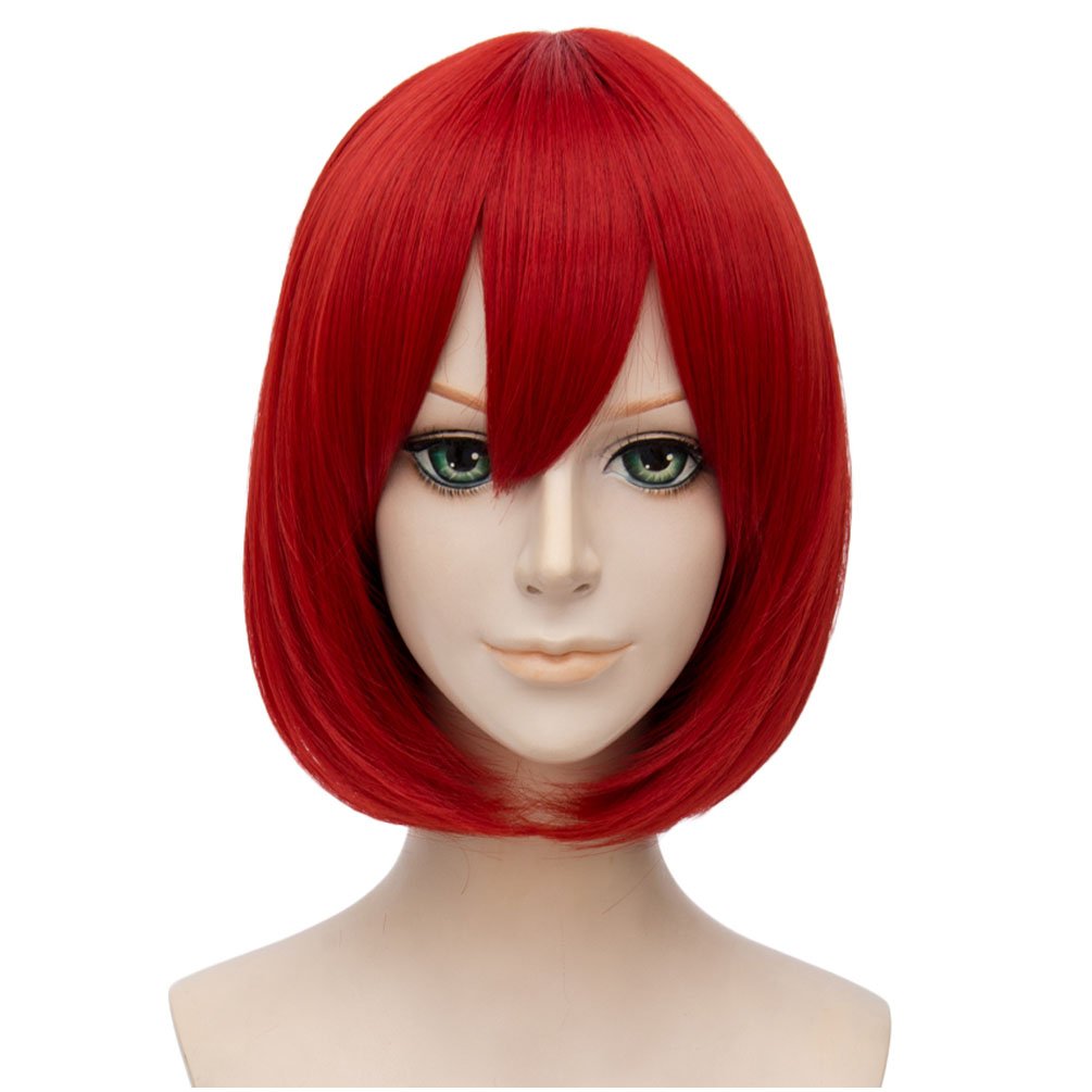 Flovex Short Straight Anime Bob Cosplay Wigs Natural Sexy Costume