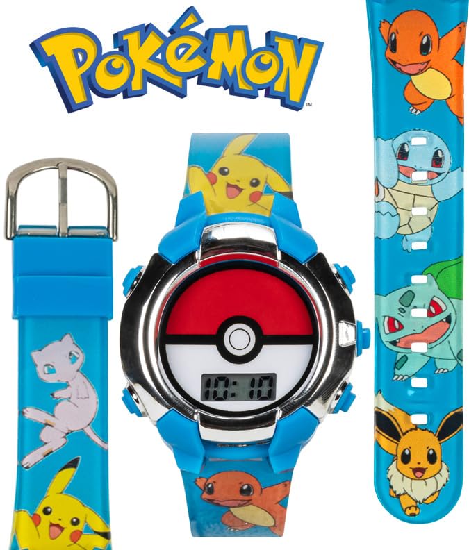 Accutime Kids Pokemon Digital LCD Quartz Watch for Boys, Girls, and Adults All Ages