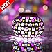 Senbowe Solar Powered Mosaic Glass Ball LED Garden Lights,Color Changing Solar Table Lamps,Waterproof Solar Outdoor Lights for Christmas,Home,Yard, Patio,Ideal Gifts - 5.12 4.13 in