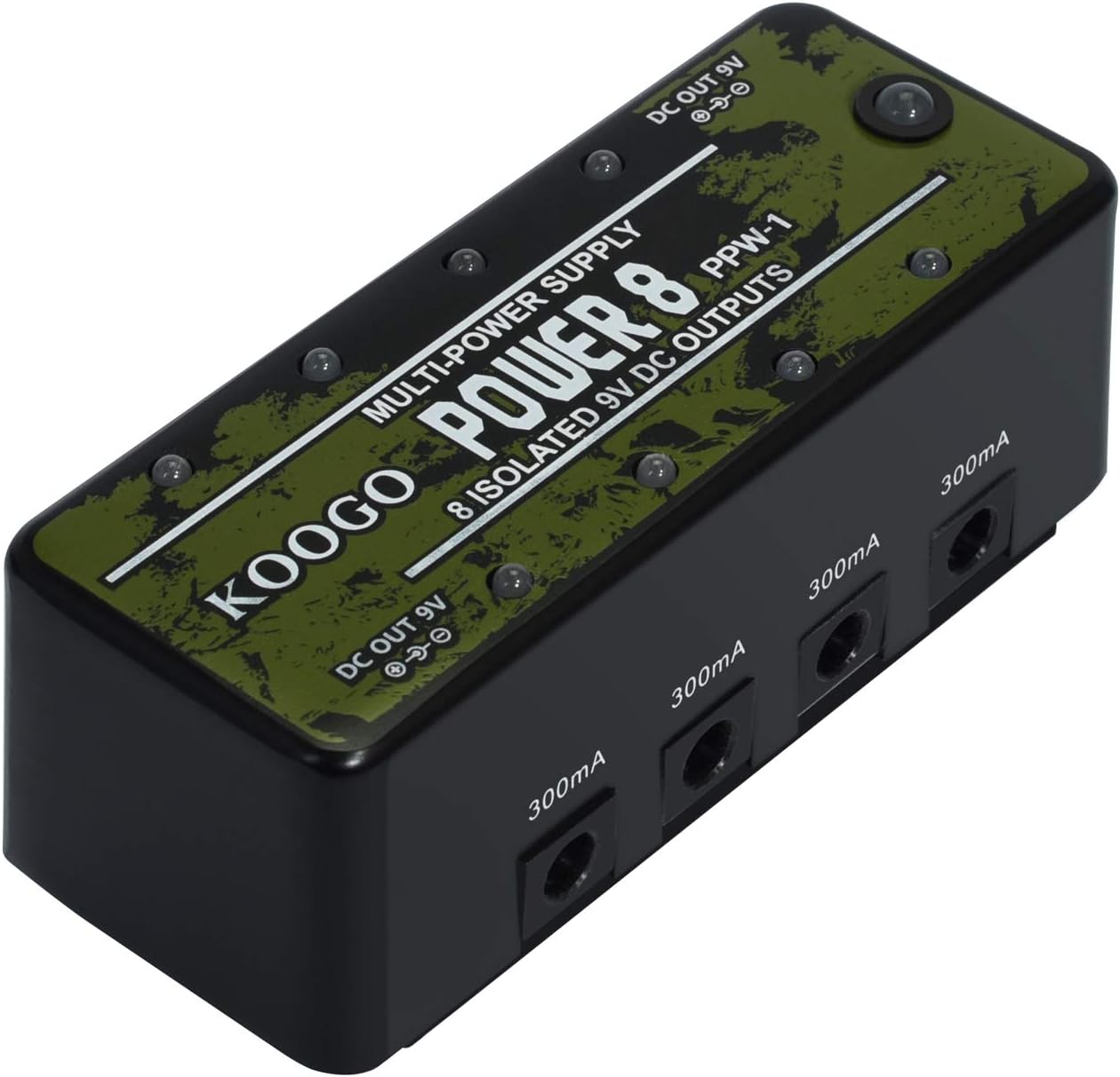 Koogo Guitar Pedal Power Supply Mini Power with 8 Isoluted Out Put 9V