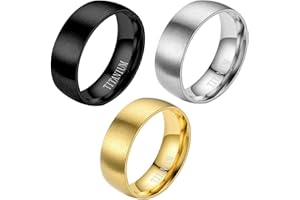 HSQYJ 2Pcs 8MM Stainless Steel Shiny Full Crystal Band Rings Set Elegant Multi Row Cubic Zirconia Wedding Engagement Promise Statement Ring Fashion Jewelry for Women Men Gold Silver Black 6-13