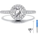 Sterling Silver Urn Ring for Ashes - Women Cremation Memorial Keepsake Ring with Cubic Zirconia Bereavement Jewelry Gift for A Loss of the Loved One