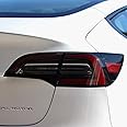 TWRAPS Tail Lights Smoke Tint PPF for Tesla Model Y 2019-2025 and Model 3 2018-2023, Medium Smokey 50% VLT Tail Lamp Cover Overlay - Durable 8mil Paint Protection Film Rock Guard Anti Scratch Shield
