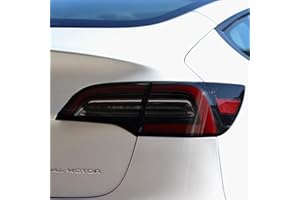 TWRAPS Tail Lights Smoke Tint PPF for Tesla Model Y 2019-2025 and Model 3 2018-2023, Medium Smokey 50% VLT Tail Lamp Cover Overlay - Durable 8mil Paint Protection Film Rock Guard Anti Scratch Shield