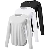 Cosy Pyro 3-Pack Workout Tops for Women Long Sleeve Athletic T-Shirts UPF 50+ Yoga Shirts Quick Dry Running Gym Tee