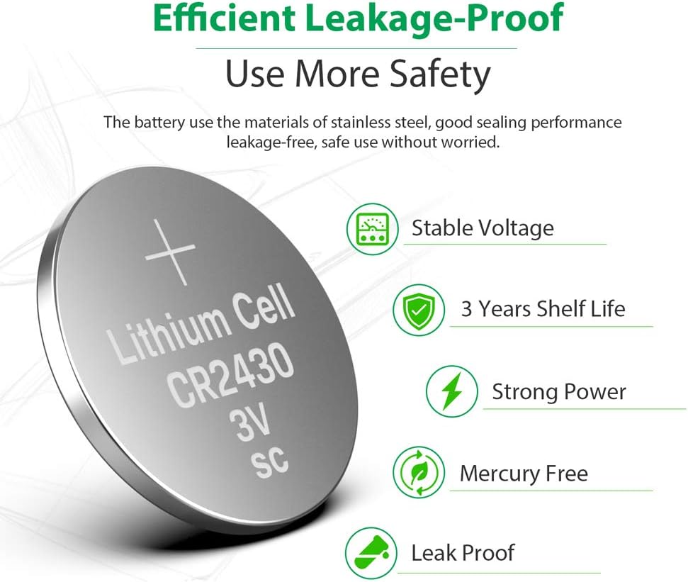 LiCB CR2430 Lithium Coin Battery 3 V Pack of 10, 5 Count (Pack of 2) - Image 5