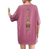 SOLY HUX Women's Oversized T Shirts Graphic Tees Casual Vintage Summer Tops Half Sleeve Shirts