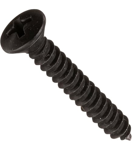 Small Parts #8-18 Steel Sheet Metal Screws - Black Oxide, Flat Head, Phillips Drive (Pack Of 100)