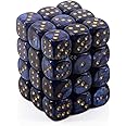 Chessex DND Dice Set D&D Dice-12mm Scarab Royal Blue and Gold Plastic Polyhedral Dice Set-Dungeons and Dragons Dice Includes 36 Dice – D6, Various (CHX27827), Small (10mm - 14mm)