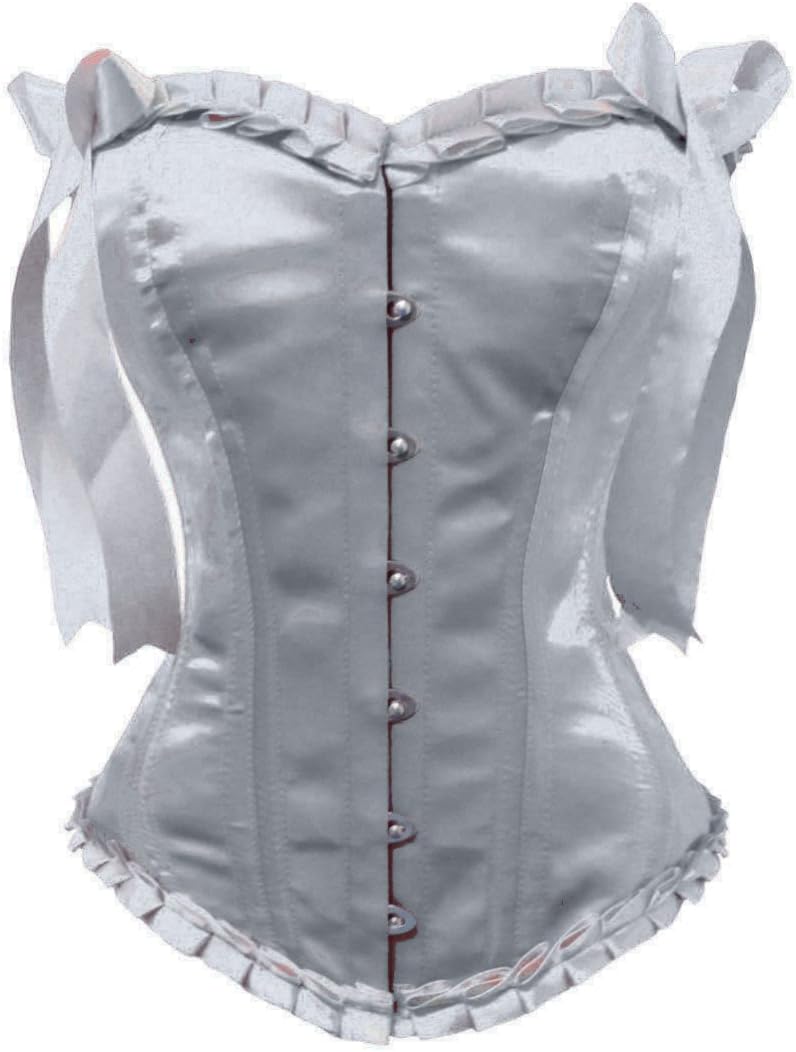 luvsecretlingerie Heavy Duty 26 Double Steel Boned Waist Training Satin Overbust Shaper Corset #8016-SA