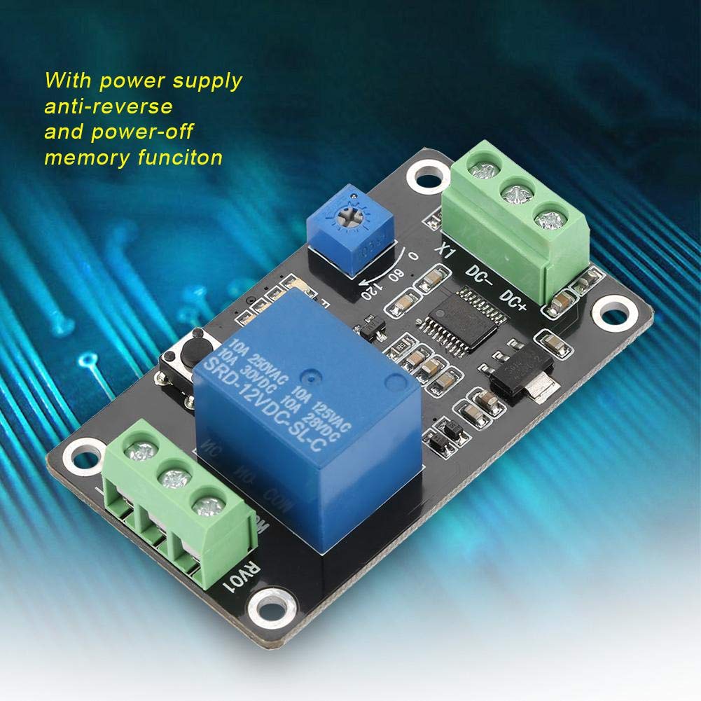 Adjustable Timer Relay Module, 5V 12V 24V DC, Self-Locking Delay for Industrial Automation Power Control - Image 3